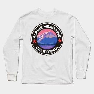 Alpine Meadows Ski Snowboard Mountain California Yosemite - Travel Long Sleeve T-Shirt